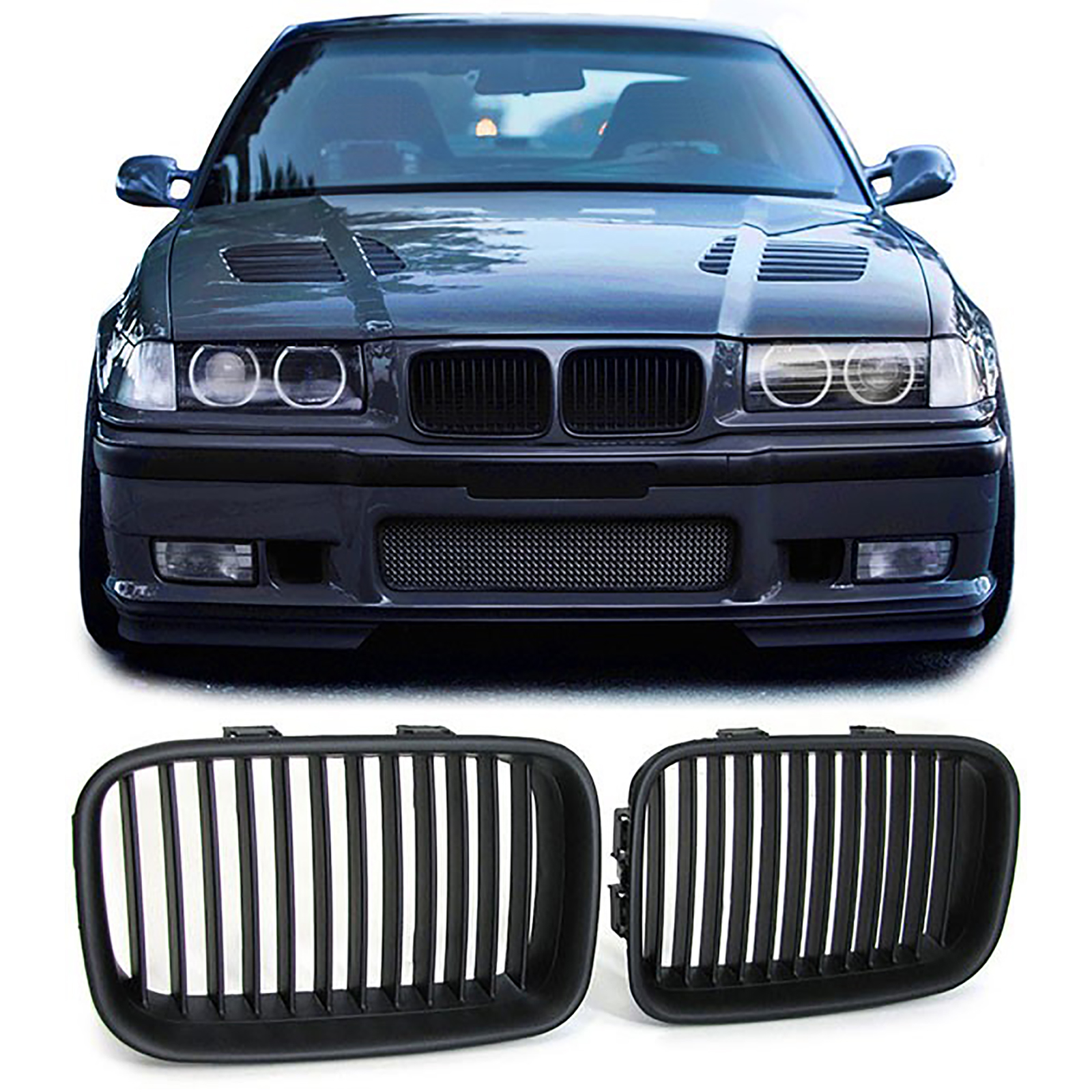 Maski E36 91-96 Matta musta sport